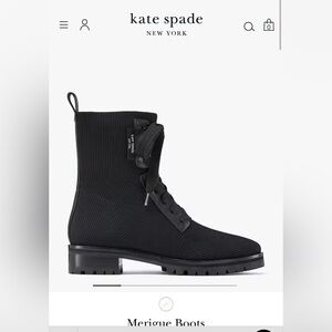 Kate Spade Black Combat Boots *NEW